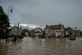 Heavy Flooding After Storm Kirk - Seine-Et-Marne