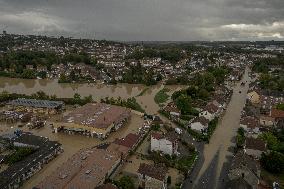 Heavy Flooding After Storm Kirk - Seine-Et-Marne