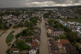 Heavy Flooding After Storm Kirk - Seine-Et-Marne