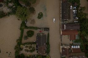 Heavy Flooding After Storm Kirk - Seine-Et-Marne