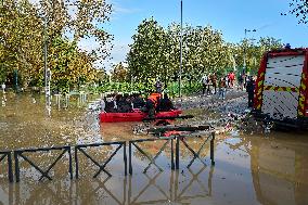 Heavy Flooding After Storm Kirk - Essonne