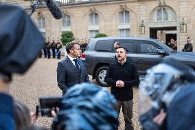 Volodymyr Zelensky at Elysee - Paris