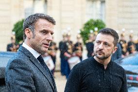 Volodymyr Zelensky at Elysee - Paris