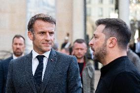 Volodymyr Zelensky at Elysee - Paris