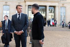 Volodymyr Zelensky at Elysee - Paris