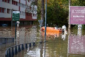 Heavy Flooding After Storm Kirk - Essonne