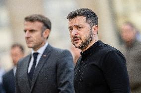 Volodymyr Zelensky at Elysee - Paris