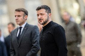 Volodymyr Zelensky at Elysee - Paris