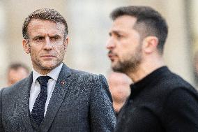 Volodymyr Zelensky at Elysee - Paris