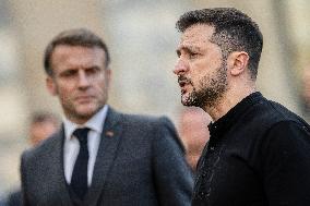 Volodymyr Zelensky at Elysee - Paris