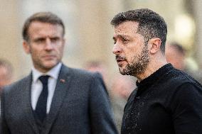 Volodymyr Zelensky at Elysee - Paris