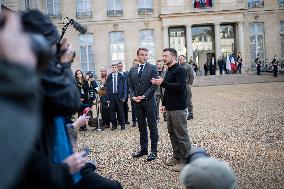 Volodymyr Zelensky at Elysee - Paris