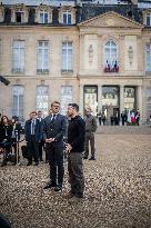 Volodymyr Zelensky at Elysee - Paris