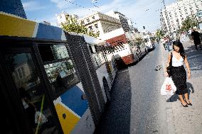 Boarding Only Through The Front Door On Buses To Combat Fare Evasion In Athens