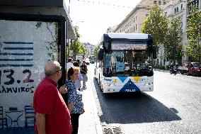 Boarding Only Through The Front Door On Buses To Combat Fare Evasion In Athens