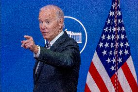 US President Joe Biden delivers remarks on the federal response to hurricane Milton