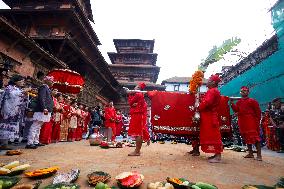 Nepal Observes Phulpati Ceremony