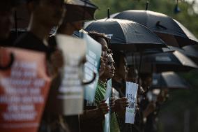 The 835th Aksi Kamisan (Thursdays Protest) In Front Of The Presidential Palace