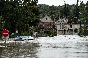 Heavy Flooding In Seine Et Marne Following Low-pressure Kirk