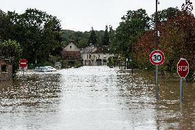 Heavy Flooding In Seine Et Marne Following Low-pressure Kirk