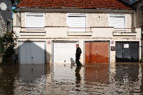 Heavy Flooding In Seine Et Marne Following Low-pressure Kirk