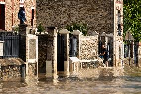 Heavy Flooding In Seine Et Marne Following Low-pressure Kirk