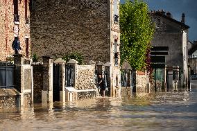 Heavy Flooding In Seine Et Marne Following Low-pressure Kirk