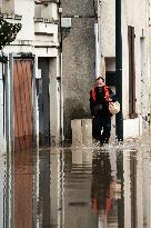 Heavy Flooding In Seine Et Marne Following Low-pressure Kirk