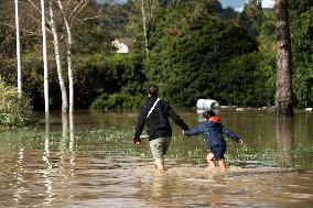 Heavy Flooding In Seine Et Marne Following Low-pressure Kirk