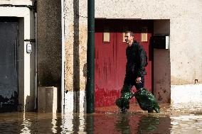 Heavy Flooding In Seine Et Marne Following Low-pressure Kirk