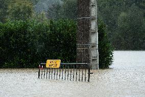 Heavy Flooding In Seine Et Marne Following Low-pressure Kirk