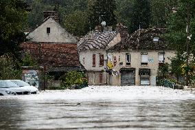 Heavy Flooding In Seine Et Marne Following Low-pressure Kirk