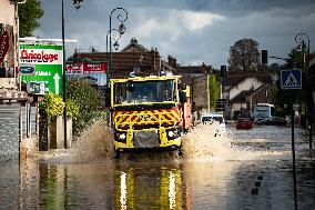 Heavy Flooding In Seine Et Marne Following Low-pressure Kirk