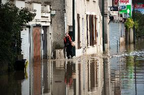 Heavy Flooding In Seine Et Marne Following Low-pressure Kirk