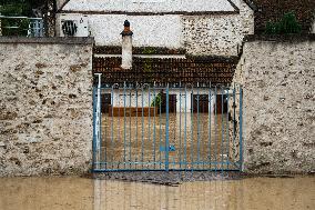 Heavy Flooding In Seine Et Marne Following Low-pressure Kirk