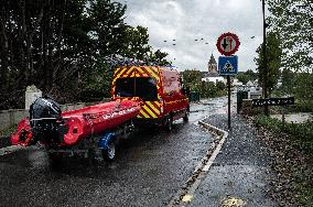 Heavy Flooding In Seine Et Marne Following Low-pressure Kirk