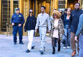 Sean Diddy family and Friends at The New York Court