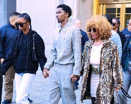 Sean Diddy family and Friends at The New York Court