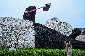 World's Heaviest Giant Panda Sculpture in Chengdu