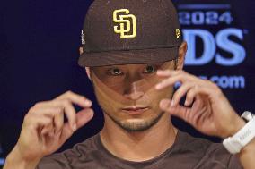 Baseball: Yu Darvish of Padres at press conference