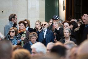 Michel Blanc Funeral - Paris