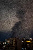 Smoke Rises After An Israeli Airstrike - Beirut