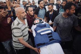 Funeral Of Al-Aqsa TV Cameram - Gaza