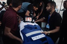 Funeral Of Al-Aqsa TV Cameram - Gaza