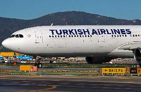 Airbus A330 On The Runway At Barcelona Airport