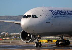 Airbus A330 On The Runway At Barcelona Airport