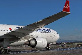 Airbus A330 On The Runway At Barcelona Airport