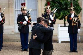 French President Macron Hosts Ukrainian President Zelensky In Paris