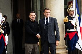 French President Macron Hosts Ukrainian President Zelensky In Paris