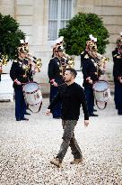 French President Macron Hosts Ukrainian President Zelensky In Paris